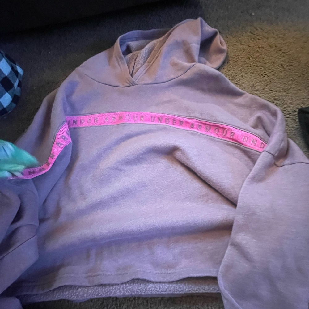 Under Armour Purple Sweater with Pink Stripe